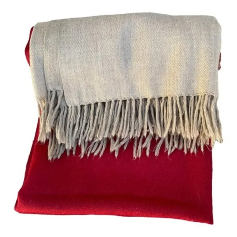 Indian Shawl Wool Blend / Throw Stole Paisley